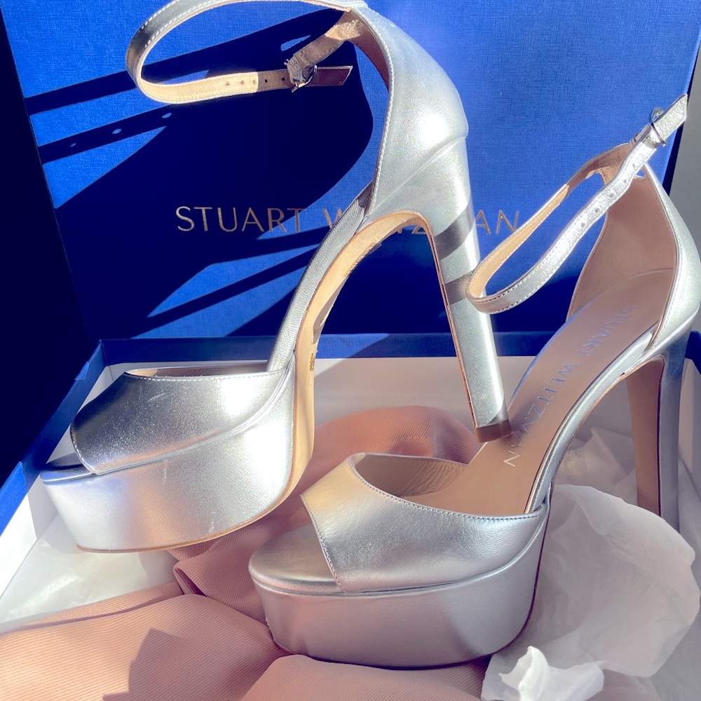 Stuart Weitzman platform nudist disco